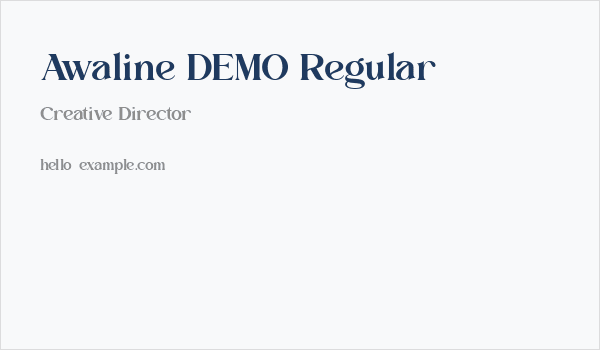 Awaline DEMO Regular Business Card