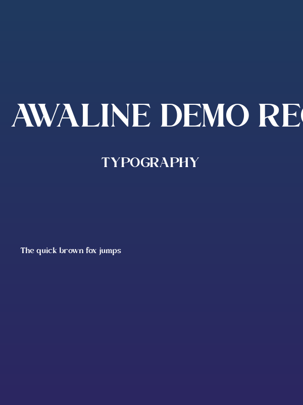 Awaline DEMO Regular Poster