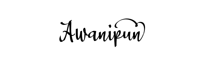 Awanipun_  免费字体下载