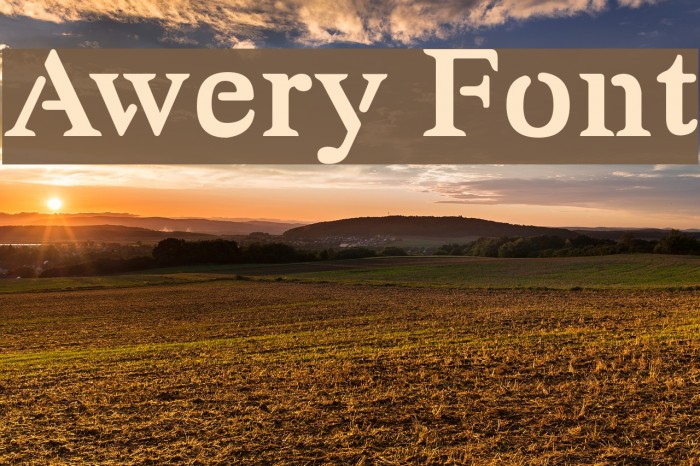 Awery Font examples