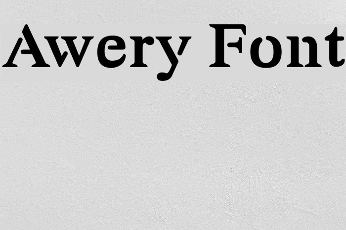 Awery Font examples