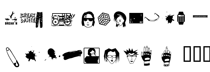 Awesome 80s Font LOWERCASE