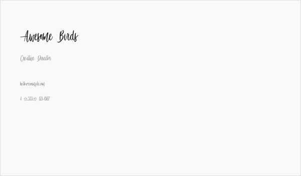 Awesome Birds Business Card