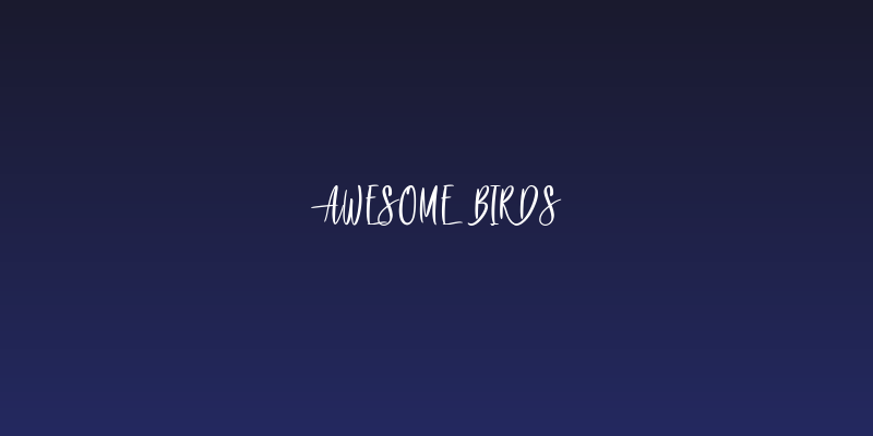 Awesome Birds Social Header