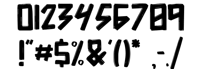 Awesome Brush Font OTHER CHARS