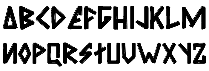 Awesome Brush Font LOWERCASE