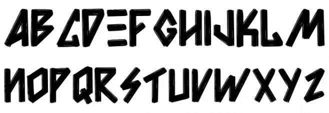 Awesome Brush Polices MAJUSCULES