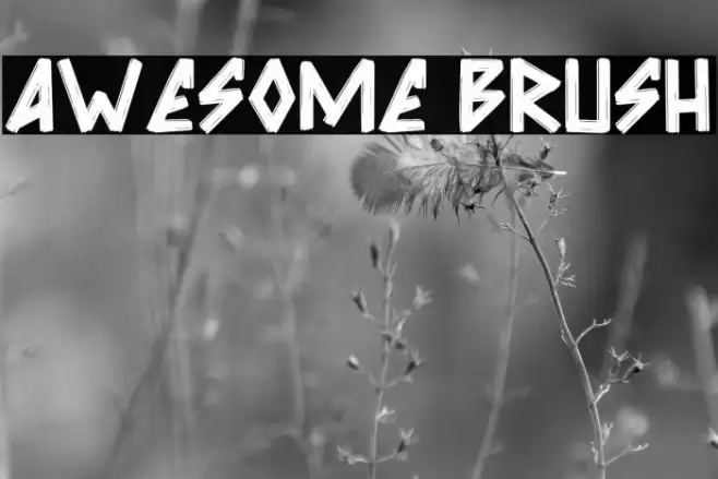 Awesome Brush Font examples