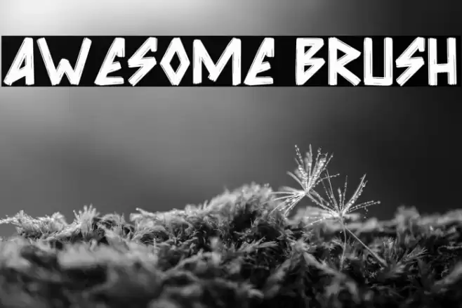 Awesome Brush Font examples