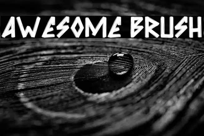 Awesome Brush Font examples