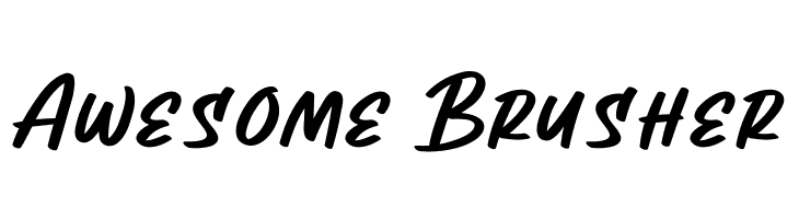 Awesome Brusher  Frei Schriftart Herunterladen