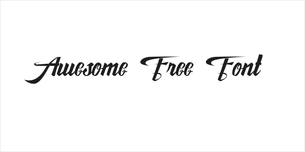 Awesome Free Font Logo