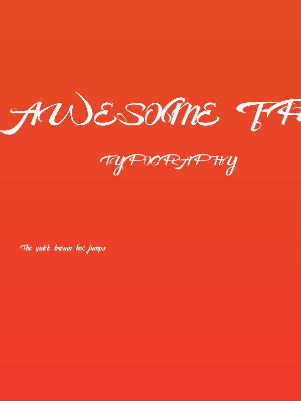 Awesome Free Font Poster