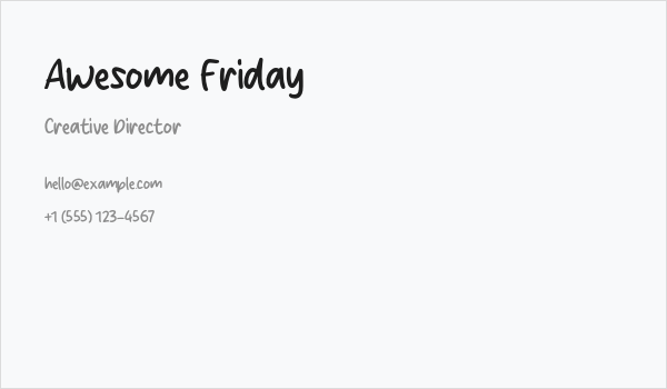 Awesome Friday Business Card