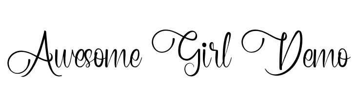 Awesome Girl Demo  Frei Schriftart Herunterladen