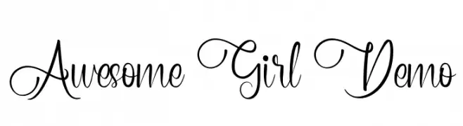 Awesome Girl Demo  Frei Schriftart Herunterladen