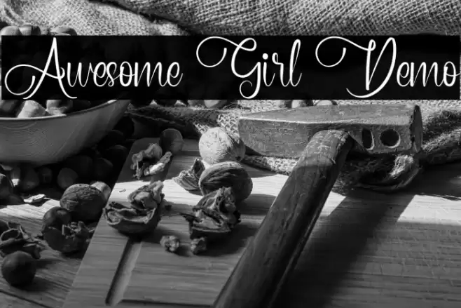 Awesome Girl Demo Font examples