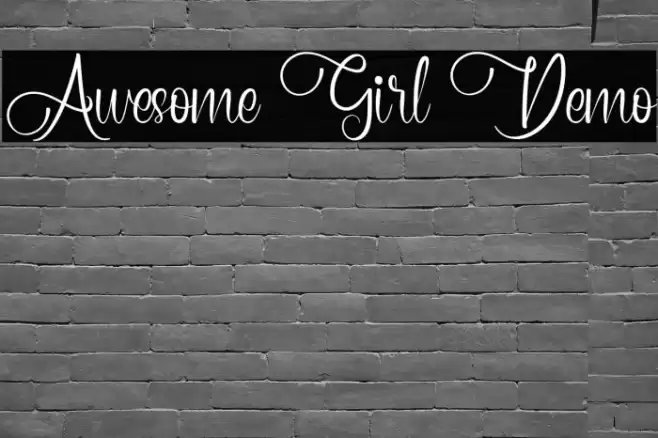 Awesome Girl Demo Font examples