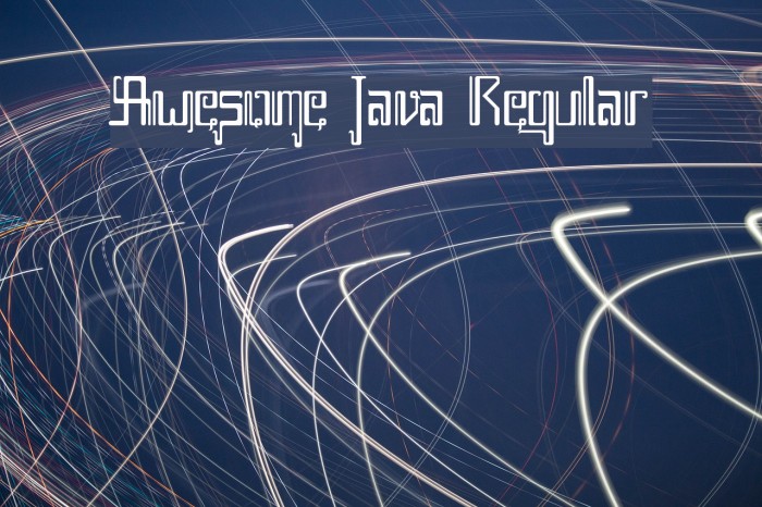 Awesome Java Regular Schriftart examples