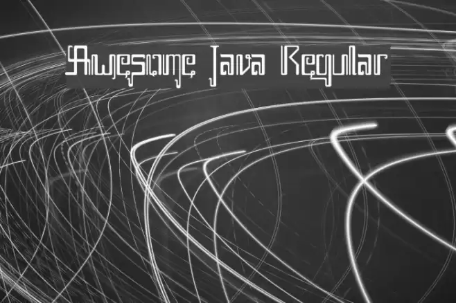 Awesome Java Regular Font examples