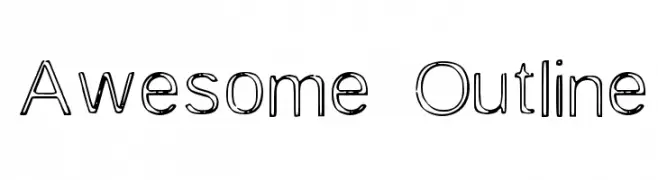 Awesome Outline  Frei Schriftart Herunterladen