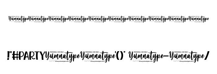 Awesome Party Display Font OTHER CHARS