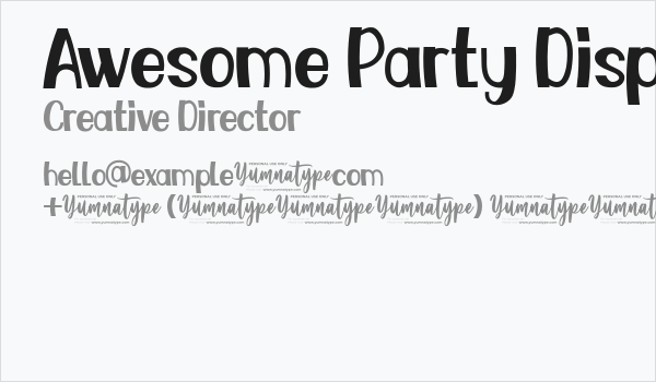 Awesome Party Display Business Card