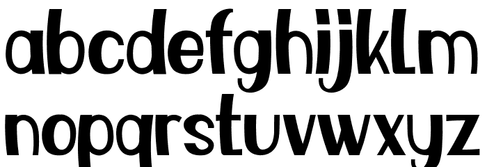 Awesome Party Display Font LOWERCASE