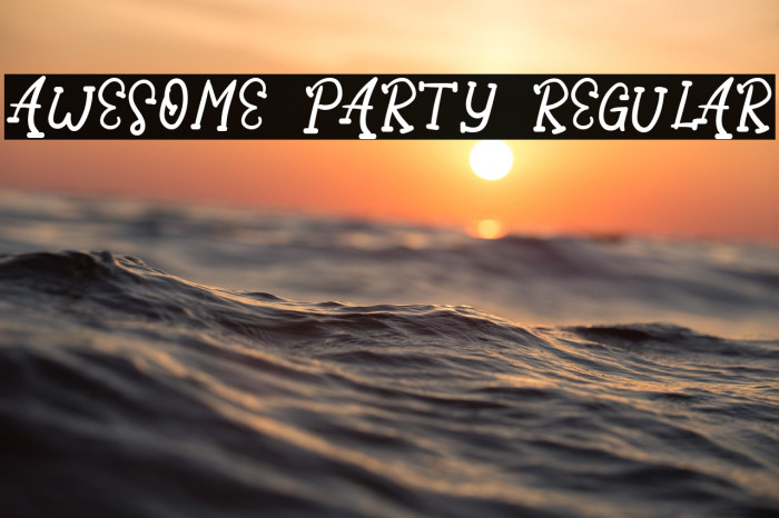 Awesome Party Regular Example 2