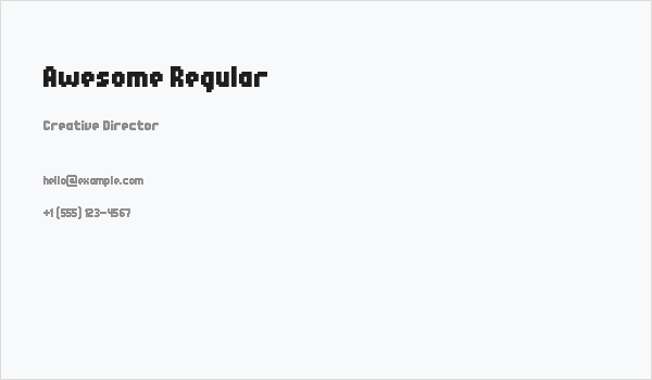 Awesome Regular Business Card