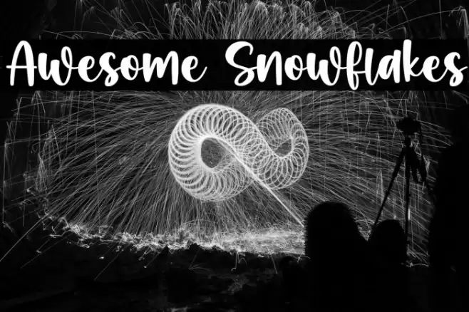 Awesome Snowflakes Fonte examples