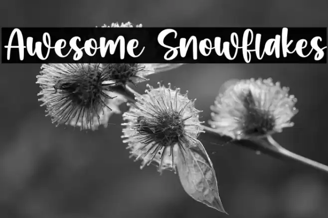 Awesome Snowflakes Fonte examples