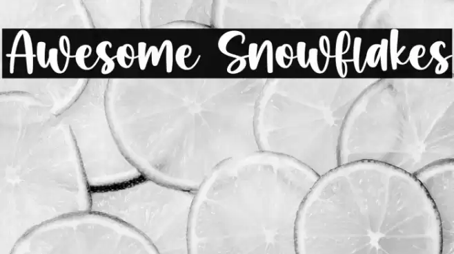 Awesome Snowflakes Fonte examples