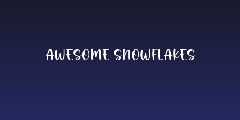 Awesome Snowflakes Social Header