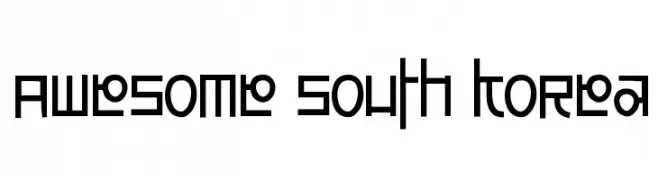 Awesome South Korea  Frei Schriftart Herunterladen