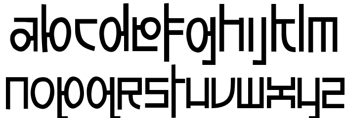 Awesome South Korea Font LOWERCASE