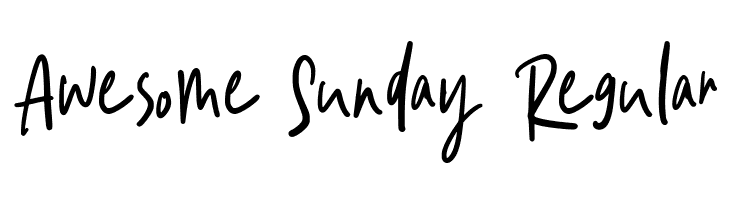 Awesome Sunday Regular  Free Fonts Download