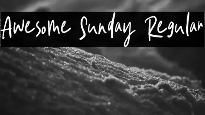 Awesome Sunday Regular Font examples