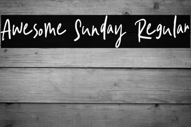 Awesome Sunday Regular Font examples