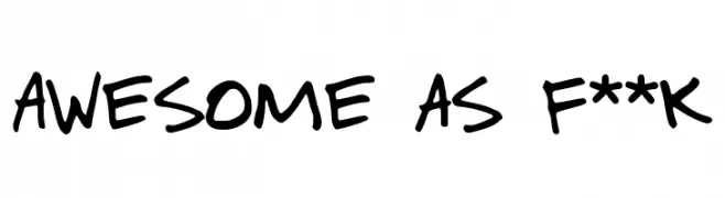 Awesome as f**k  Frei Schriftart Herunterladen