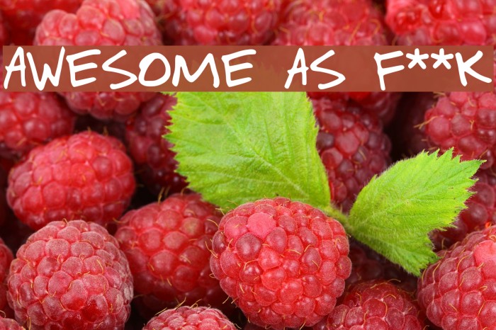 Awesome as f**k Font examples