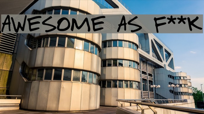 Awesome as f**k Font examples