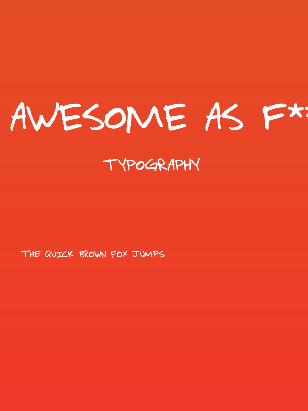 Awesome as f**k Poster