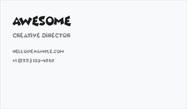 Awesome Business Card