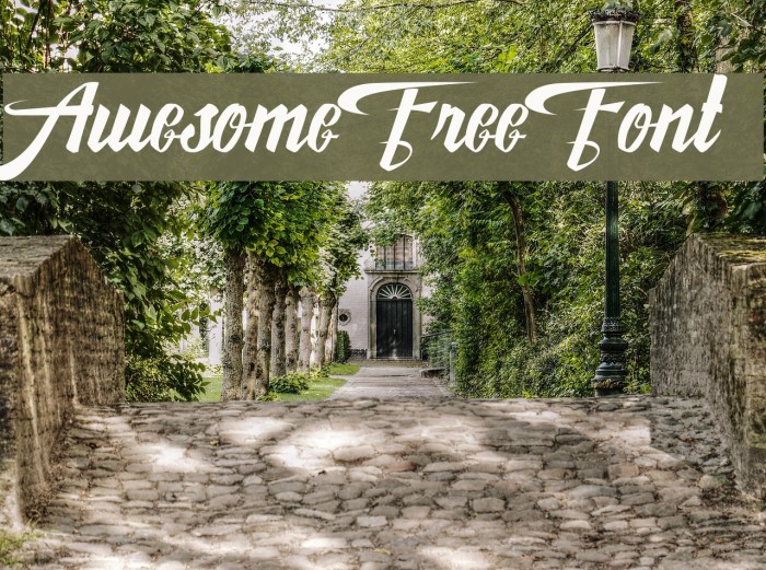 AwesomeFreeFont Font examples