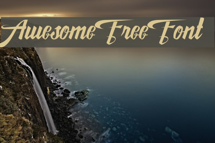 AwesomeFreeFont Font examples