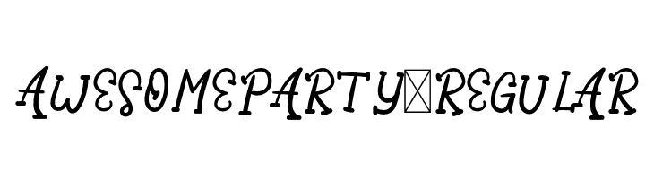AwesomeParty-Regular  Скачать бесплатные шрифты