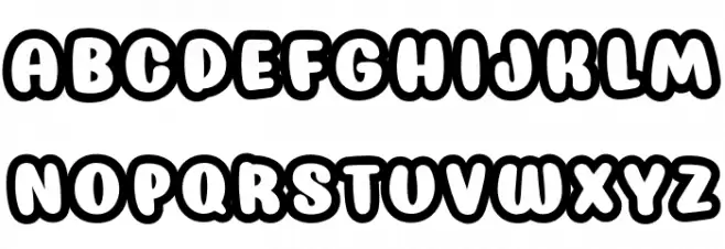 AwesomePossumDemo-Outline Schriftart Groß