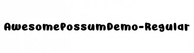 AwesomePossumDemo-Regular  Frei Schriftart Herunterladen