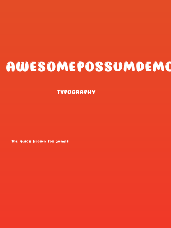 AwesomePossumDemo-Shine Poster